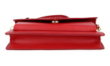 Prada Women's Red Saffiano Leather Envelope Monochrome Mini Shoulder Bag 1BP020