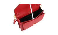 Prada Women's Red High-Quality Saffiano Leather Shoulder Bag 1BP020