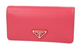 Prada Women's Pink Leather Clutch Mini Evening Evening Purse 1BP021