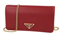 Prada Women's Red Leather Shoulder Bag 1BP021