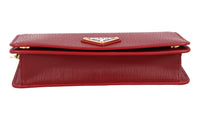 Prada Women's Red Leather Shoulder Bag 1BP021
