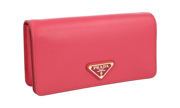 Prada Women's 1BP021 Pink Leather Shoulder Bag