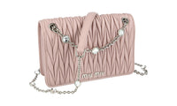 Miu Miu Women's 1BP065 Beige Leather Shoulder Bag