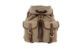 Prada Women's 1BZ677 Brown Textile Backpack