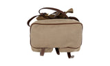 Prada Women's Brown Logo Jacquard Canvas Leather Gold Backpack 1BZ677