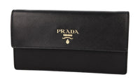 Prada Women's Black High-Quality Saffiano Leather Evening Purse 1CC411