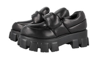 Prada Women's Black Leather Soft Padded Loafers 1D125N