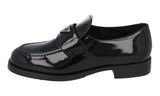 Prada Women's Black Leather Chocolate Business Shoes 1D168N