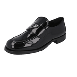 Prada Women's Black Leather Chocolate Business Shoes 1D168N