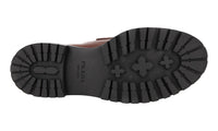 Prada Women's Brown Leather Double Chocolate Loafers 1D246M