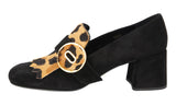 Prada Women's Multicoloured Leather Calf Fur Leopard Pumps / Heels 1D723H