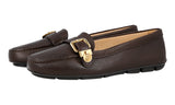 Prada Women's Brown Leather Loafers 1DD009
