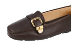 Prada Women's Brown Leather Loafers 1DD009