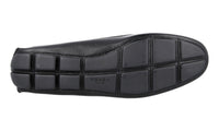 Prada Women's Black Saffiano Leather Logo Loafers 1DD036