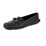 Prada Women's Black Saffiano Leather Logo Loafers 1DD036
