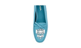 Prada Women's Turquoise Saffiano Leather Loafers 1DD043
