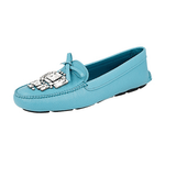 Prada Women's Turquoise Saffiano Leather Loafers 1DD043