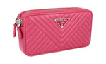 Prada Women's 1DH010 Pink Leather Shoulder Bag
