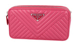 Prada Women's Pink Leather Diagramme Shoulder Bag 1DH010