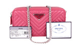 Prada Women's Pink Leather Diagramme Shoulder Bag 1DH010