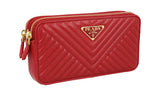 Prada Women's 1DH010 Red Leather Evening Purse