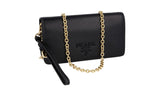 Prada Women's Black Saffiano Leather Shoulder Bag 1DH029
