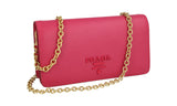 Prada Women's Pink Saffiano Leather Shoulder Bag 1DH029