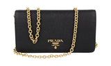 Prada Women's Black Saffiano Leather Shoulder Bag 1DH029
