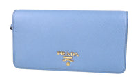 Prada Women's Blue High-Quality Saffiano Leather Shoulder Bag 1DH029