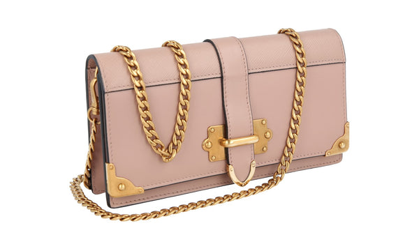 Prada Women's 1DH044 Beige Saffiano Leather Leather Shoulder Bag