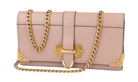 Prada Women's Beige Saffiano Leather Cahier Shoulder Bag 1DH044