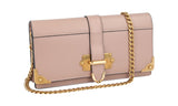 Prada Women's Beige Saffiano Leather Cahier Shoulder Bag 1DH044