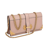 Prada Women's Beige Saffiano Leather Cahier Shoulder Bag 1DH044