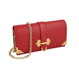Prada Women's Red Saffiano Leather Cahier Shoulder Bag 1DH044