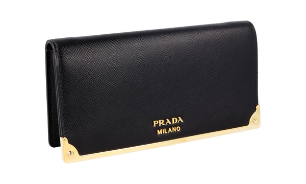 Prada Women's 1DH044 Black Saffiano Leather Leather Evening Purse