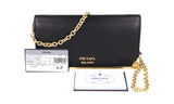 Prada Women's Black Saffiano Leather Cahier Evening Purse 1DH044