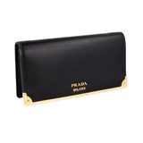Prada Women's Black Saffiano Leather Cahier Evening Purse 1DH044