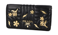 Prada Women's Black Leather Diagramme Evening Purse 1DH044