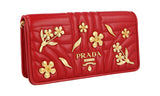 Prada Women's 1DH044 Red Leather Shoulder Bag