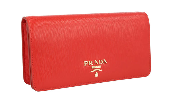 Prada Women's 1DH044 Red Leather Evening Purse