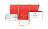 Prada Women's Red Leather Evening Purse 1DH044