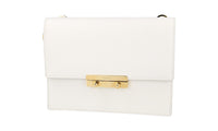Prada Women's White High-Quality Saffiano Leather Shoulder Bag 1DH101