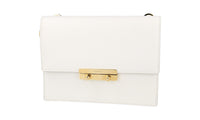 Prada Women's White Saffiano Leather Shoulder Bag 1DH101