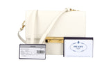Prada Women's White Saffiano Leather Shoulder Bag 1DH101