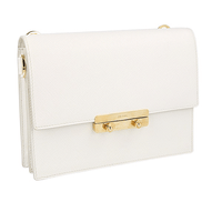 Prada Women's White Saffiano Leather Shoulder Bag 1DH101