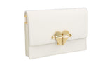 Prada Women's 1DH101 White Saffiano Leather Leather Shoulder Bag