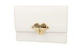 Prada Women's White Saffiano Leather Heart Shoulder Bag 1DH101
