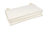 Prada Women's White High-Quality Saffiano Leather Heart Shoulder Bag 1DH101