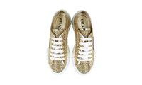 Prada Women's Gold Leather Sneaker 1E019N