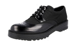 Prada Women's 1E038H OKK F0002 Full Brogue Leather Business Shoes